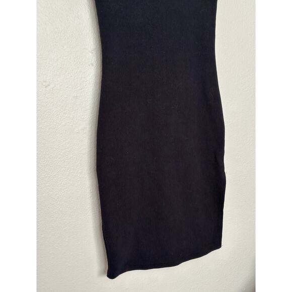BB Dakota Small Sips Tee Body-con Mini Dress Cap Sleeve Black Ribbed - Picture 4 of 8